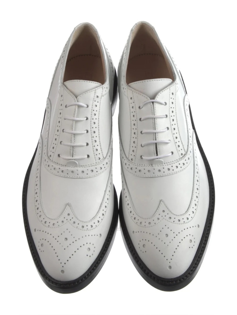 Burberry Leather Eyelet Trim Oxfords